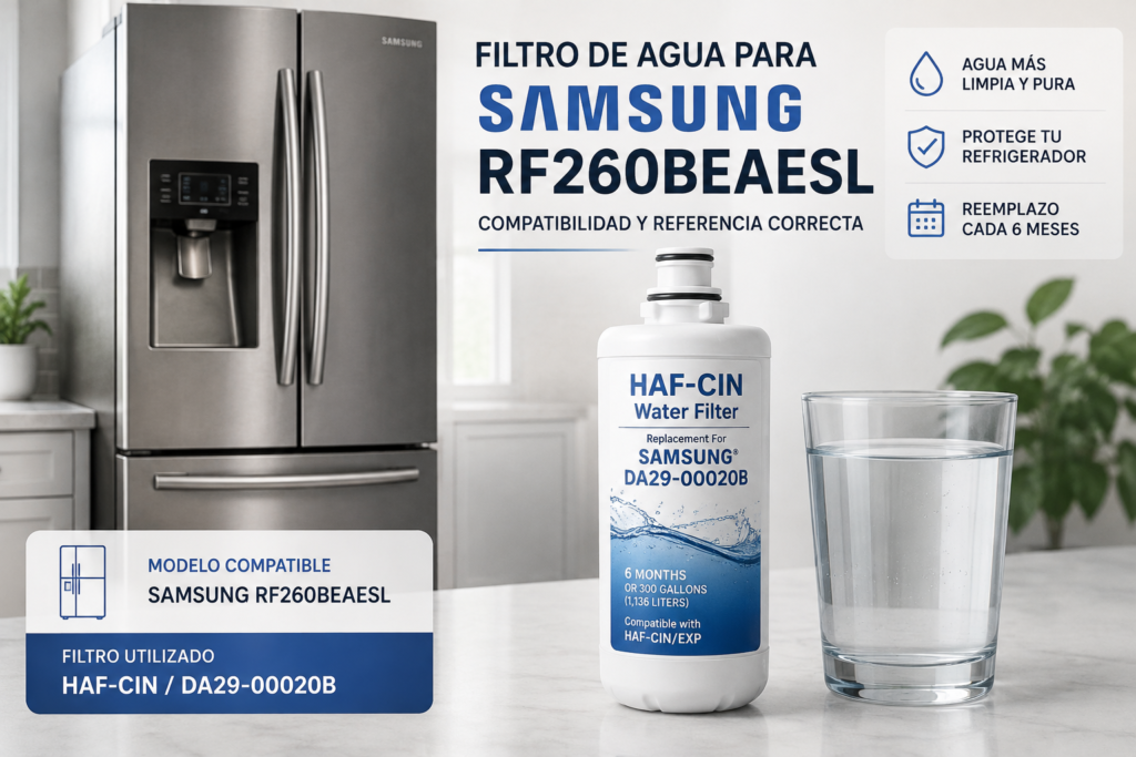 Filtro de agua Samsung RS25J5008SP HAF-QIN DA97-17376B compatible